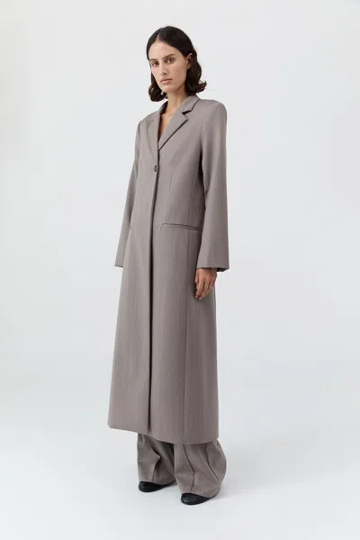 St Agni Oupa Tailored Coat In Gray