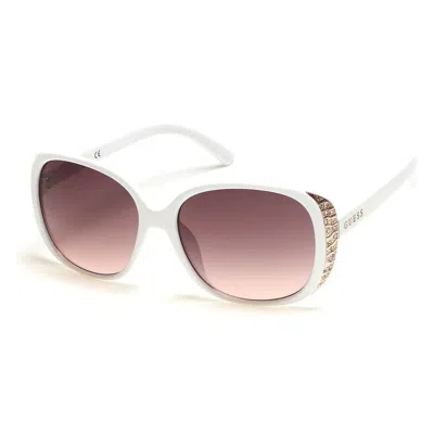 Guess White Resin Sunglasses In White