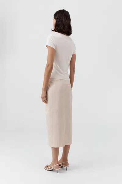 St Agni Paper Taffeta Column Skirt In Pink