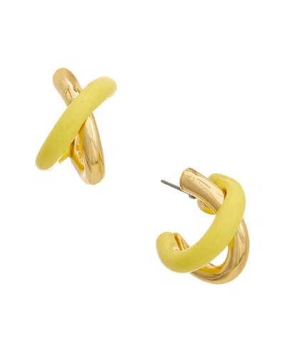 Kenneth Jay Lane Hoop Earrings In Gold