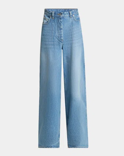 Jacquemus Le De-nimes Ovalo Jeans In Blue