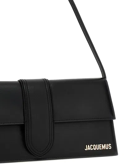 Jacquemus Le Bambino Long In Smooth Leather Bags In Black