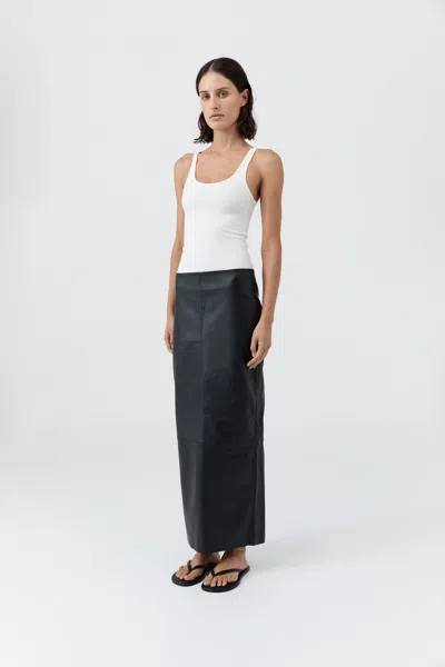 St Agni Soft Jersey Slim Scoop Tank In Black