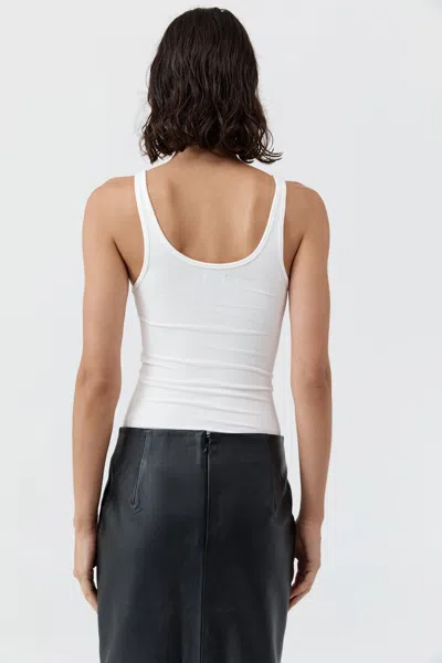 St Agni Soft Jersey Slim Scoop Tank In Black