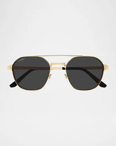 Cartier Ct0571s Santos De Sunglasses In Gold