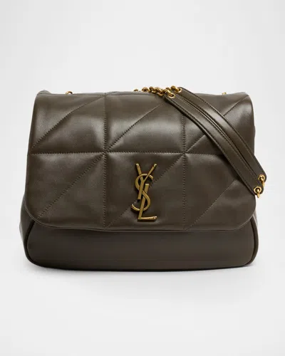 Saint Laurent Jamie 4.3 Medium Ysl Crossbody Bag In Calfskin In Gray