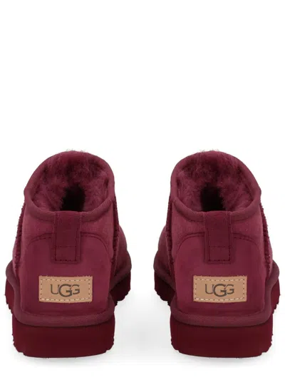 Ugg Ultra Mini Round Toe Flat Sole Boots In Brown