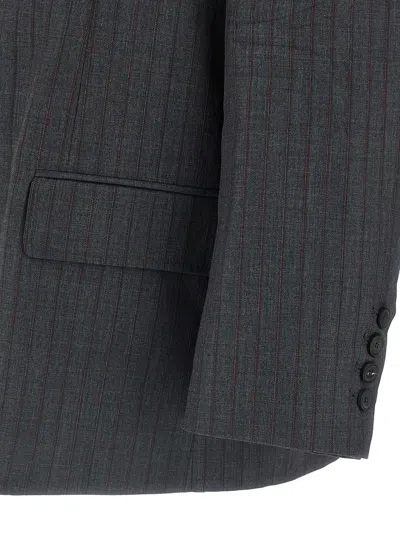 Balenciaga Wool Blazer With Notch Lapel And Pockets In Gray