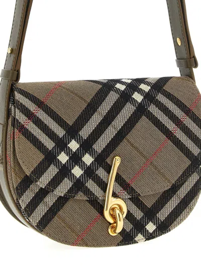 Burberry Brush Brown Bridle Small Shoulder Bag In Multi