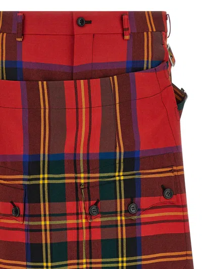 Comme Des Garçons Homme Deux Comme Des Garçons Homme Plus Tartan Pants In Red