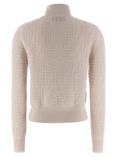 Fendi Pon Pon Sweater In Pink
