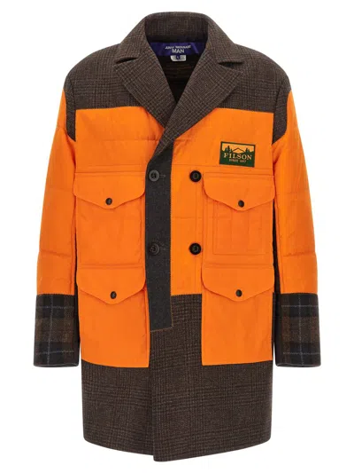Junya Watanabe Filson Collaboration Patchwork Design Coat In Multi