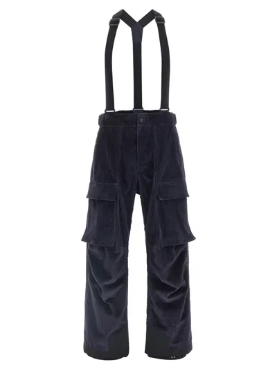 Moncler Grenoble Corduroy Dungarees In Blue