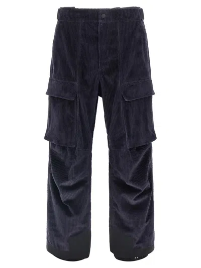 Moncler Grenoble Corduroy Dungarees In Blue