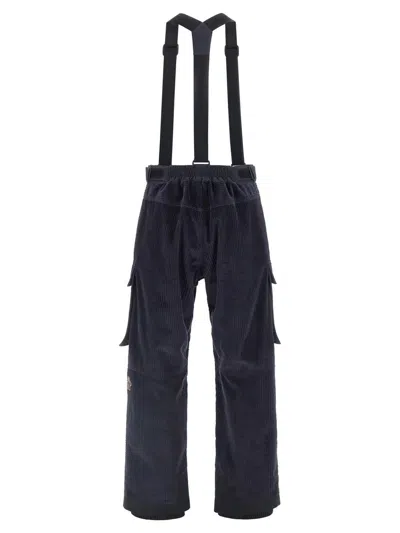 Moncler Grenoble Corduroy Dungarees In Blue