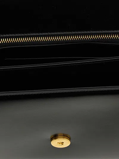 Valentino Luxe Leather Crossbody Bag In Black