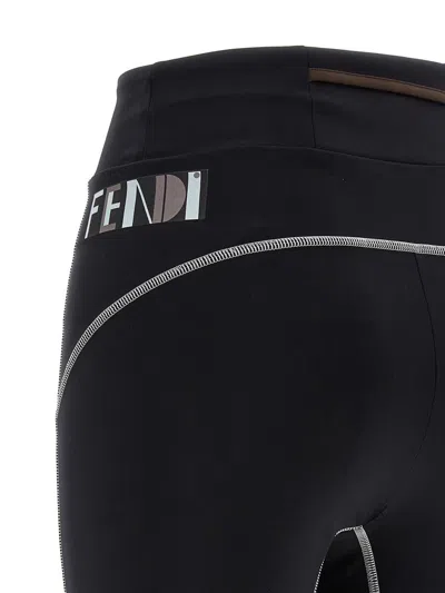 Fendi Color Block Leggings Multicolor In Multi