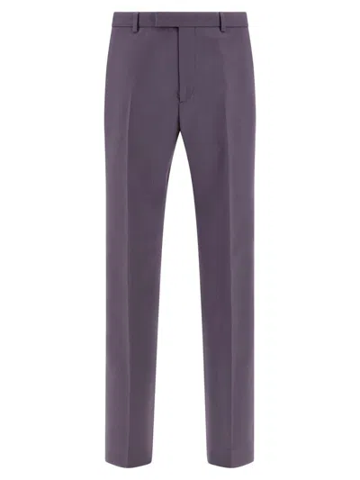 Gucci Trousers In Dry Wool Gabardine In Purple