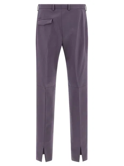 Gucci Trousers In Dry Wool Gabardine In Purple