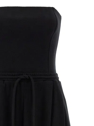 Giovanni Bedin Strapless-corset Drawstrings Jumpsuit In Black