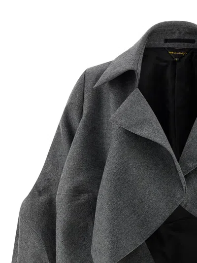 Comme Des Garçons Deconstructed Blazer In Gray