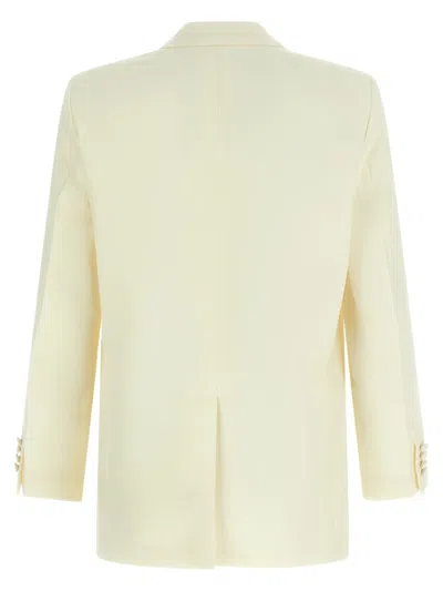 Gucci Modern Tech Blazer Featuring Structured Shoulders In Neutral