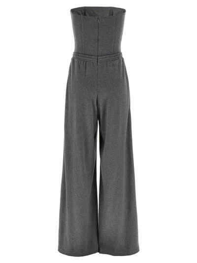 Giovanni Bedin Corset-detail Jumpsuit In Gray