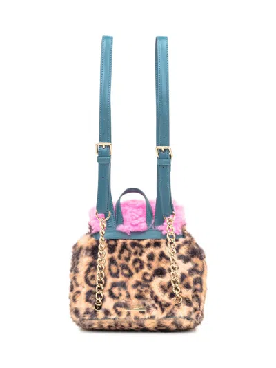 Kurt Geiger Small Hoxton Leopard-print Backpack In Multi