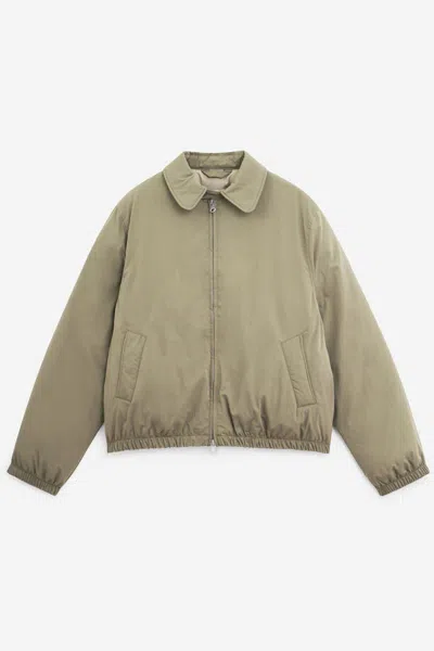 Our Legacy Cropped Avenue Puffa Jacket In Green