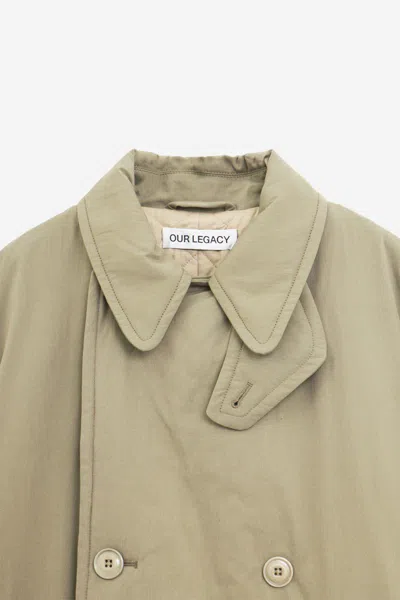 Our Legacy Duvet Trench Coat In Neutral