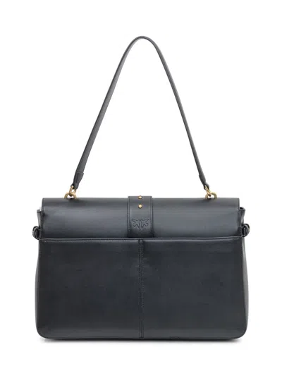 Pinko Maxi Love Bag Slouchy Shoulder Bag In Leather In Black