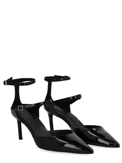 Hugo Boss Patent-leather Buckled Pumps In Black