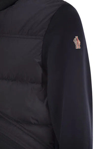 Moncler Lightweight Down Jacket With Logo Jackets And Coats Blue In Blue