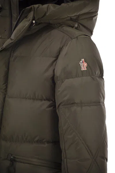 Moncler Grenoble Short Down Jacket With Hood In Green