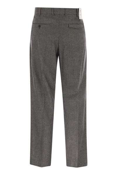 Pt Torino Michael Tailored Wool Trousers In Gray