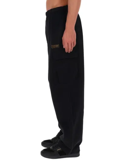 Versace Jeans Couture Utility Jogger Trousers Cargo Pockets In Black