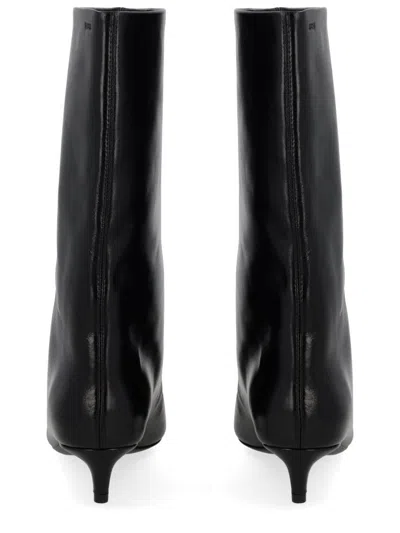 Hugo Boss 35mm Pointed-toe Leather Boots In Black