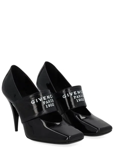 Givenchy Tape Sliced Square Pumps In Patent Leather In Black