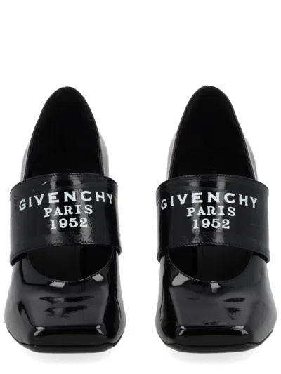 Givenchy Tape Sliced Square Pumps In Patent Leather In Black
