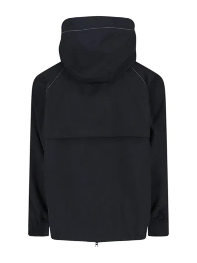 And Wander Logo Zip Jacket In Black