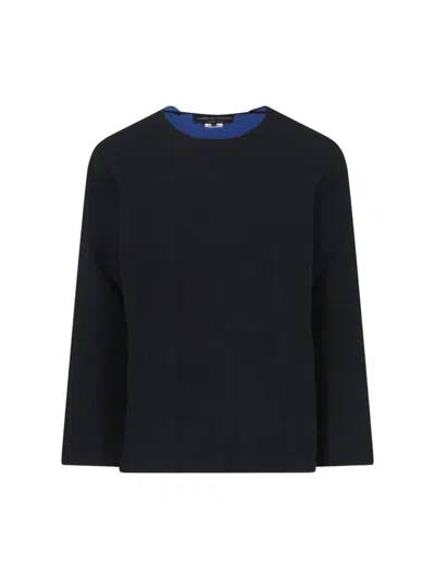 Comme Des Garçons Homme Deux Wool Blend Sweater In Black