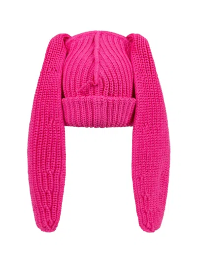 Charles Jeffrey Loverboy Chunky Rabbit Beanie In Pink