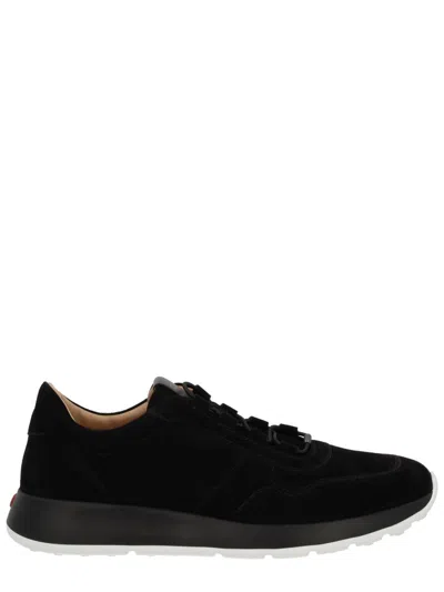 Tod's Red Dot Sneakers In Pashmy Suede In Black