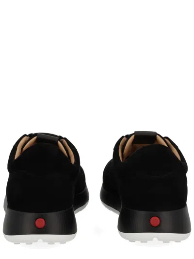 Tod's Red Dot Sneakers In Pashmy Suede In Black