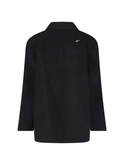 Ader Error Double-breasted Jacket Flap Pockets In Black