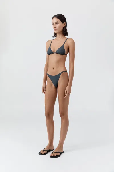 St Agni Triangle Bikini Top In Gray