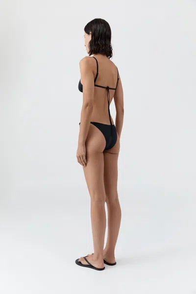 St Agni Triangle Bikini Top In Black