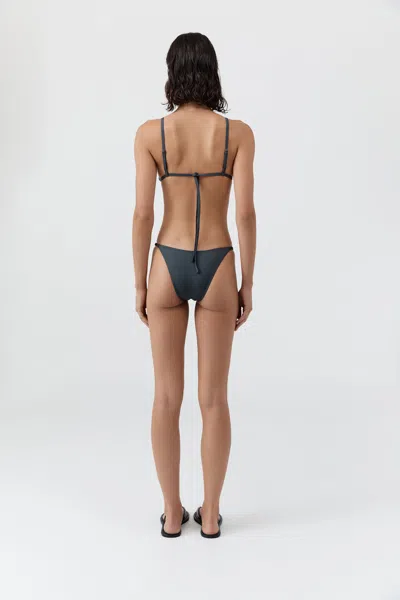St Agni Triangle Bikini Top In Gray