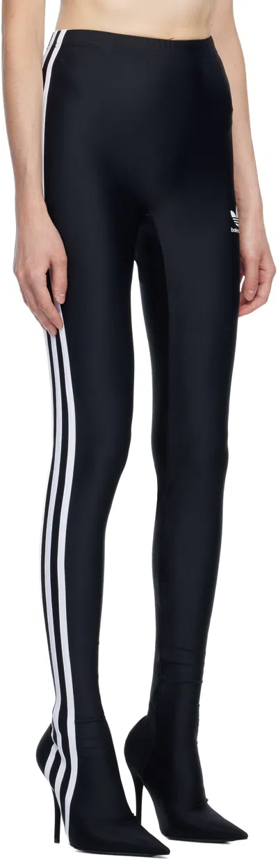Balenciaga Black Adidas Originals Edition Pantaleggings In Black