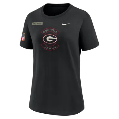 Nike Georgia Military Appreciation  Women's Dri-fit College T-shirt In Black